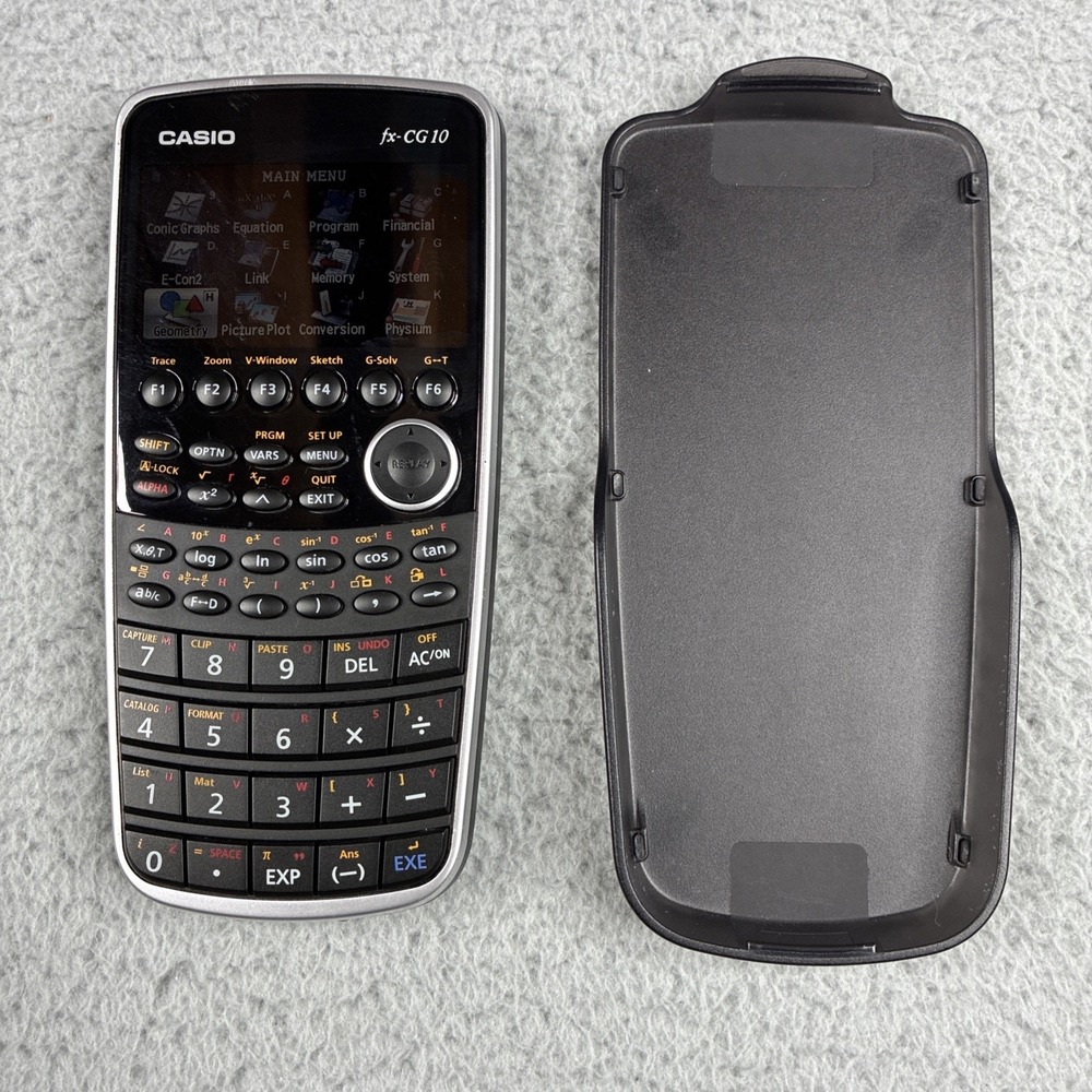 Casio PRIZM fx-CG10 Color Graphing Calculator 3D Black Tested Working